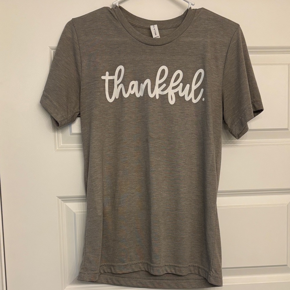 Bella Canvas Gray Thankful Tee - Short Sleeve